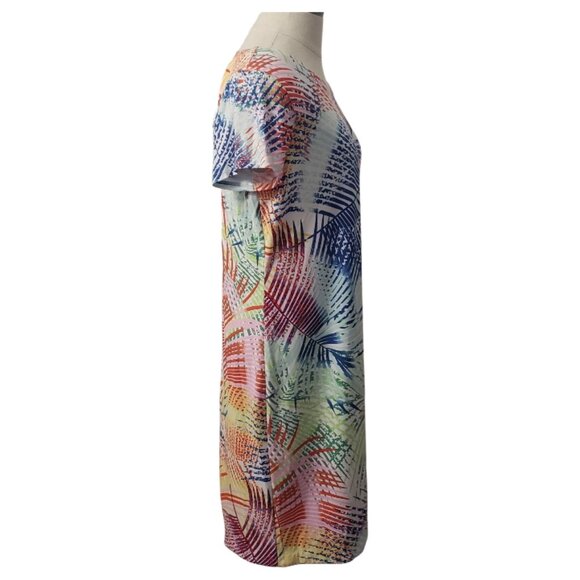 CT2203 Papagallo Tropical Print Midi Dress M - Picture 2 of 5